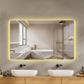 Wall-Mounted Touch Control Anti-Fog Bathroom LED Vanity Mirror