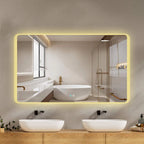 Wall-Mounted Touch Control Anti-Fog Bathroom LED Vanity Mirror