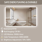 Wall-Mounted Touch Control Anti-Fog Bathroom LED Vanity Mirror