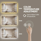 Wall-Mounted Touch Control Anti-Fog Bathroom LED Vanity Mirror