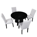 5-Piece Round Dining Set with Upholstered Chairs, 43-Inch Table - Elirian