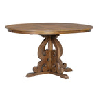 Retro Extendable Dining Set with 4 Upholstered Chairs, Walnut - Elirian