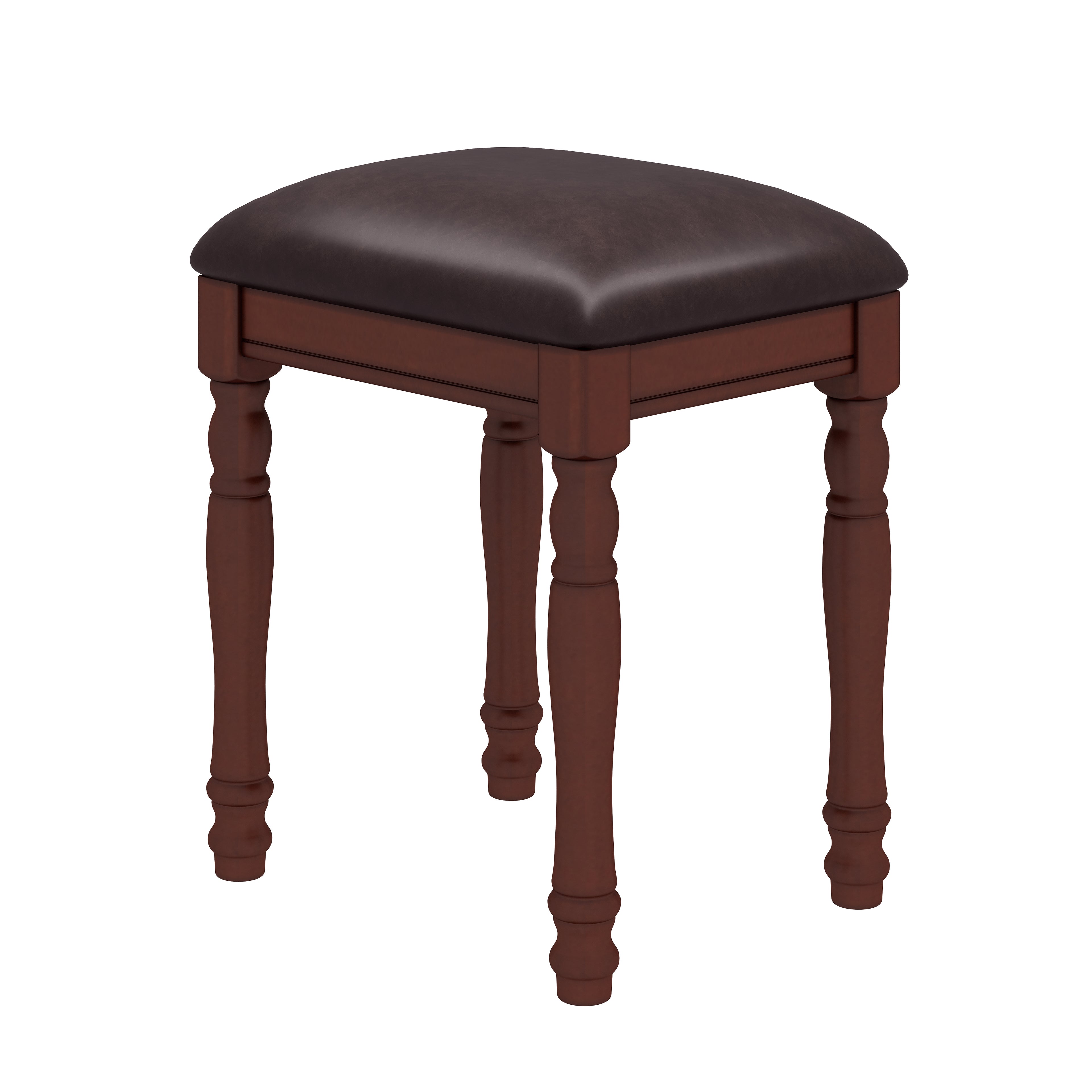 Vintage Walnut Vanity Desk Set with Adjustable Mirror & Velvet-Lined Drawers - Elirian