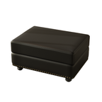 Faux Leather Modular Ottoman in Black - Elirian