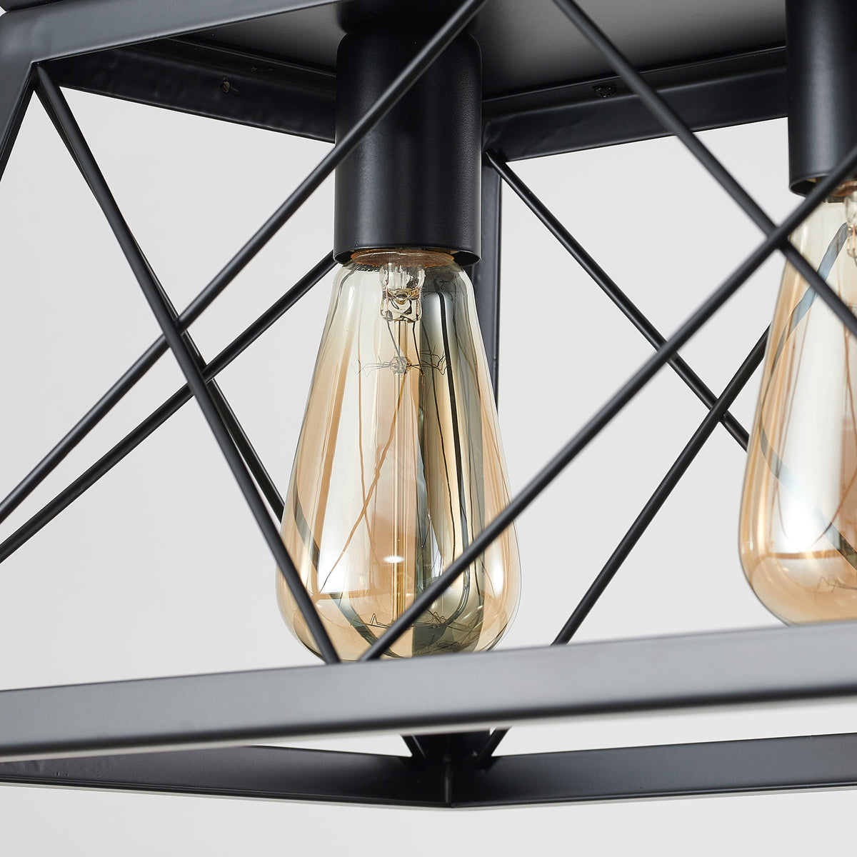 5-Light Black Farmhouse Chandelier with Adjustable Rods - Elirian