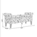 Conrad Floral Storage Ottoman Bench - Elirian