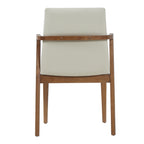 Mid-Century Modern Dining Armchairs, Beige & Walnut (Set of 2) - Elirian