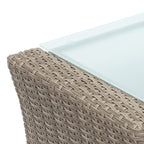 Modern 4-Piece PE Rattan Outdoor Patio Set with Ottoman & Cushions