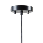 Black drum mesh metal pendant light with adjustable cord - Elirian