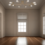 Modern Brushed Gold Sputnik Semi-Flush Ceiling Light with 10-Light - Elirian