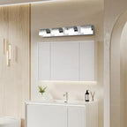 30" Chrome 4-Light LED Bathroom Vanity Light Fixture – Acrylic Shade