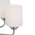 Modern silver glass cylinder pendant light with brushed nickel fixtures - Elirian