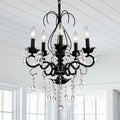 Vintage Black and Gold Crystal Kitchen Island Pendant Light - Elirian