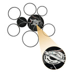 Modern Black LED Flush Ceiling Light with 6 Rings and Remote Control - Elirian