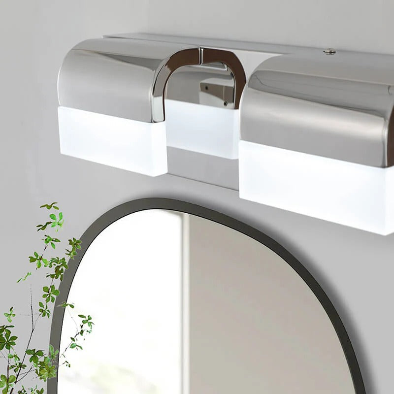 30" Chrome 4-Light LED Bathroom Vanity Light Fixture – Acrylic Shade