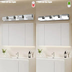 30" Chrome 4-Light LED Bathroom Vanity Light Fixture – Acrylic Shade