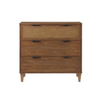 Hazelnut Solid Wood 3-Drawer Accent Chest