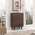 Auburn Retro 4-Drawer Storage Cabinet with X-Base Birch Legs