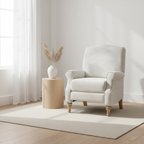 Fauteuil inclinable moderne couleur ivoire avec dossier réglable