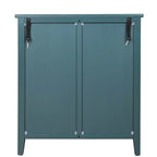 Dark Green Rattan 5-Drawer Storage Cabinet with 4 Drawer