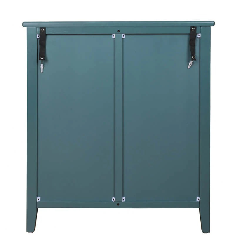 Dark Green Rattan 5-Drawer Storage Cabinet with 4 Drawer
