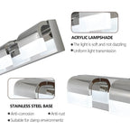 30" Chrome 4-Light LED Bathroom Vanity Light Fixture – Acrylic Shade