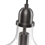 Bell Glass Pendant Light Matte Black Modern Fixture Elirian Home Decor - Elirian