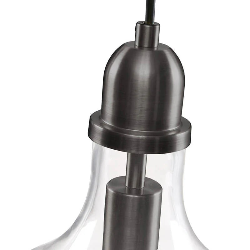 Bell Glass Pendant Light Matte Black Modern Fixture Elirian Home Decor - Elirian
