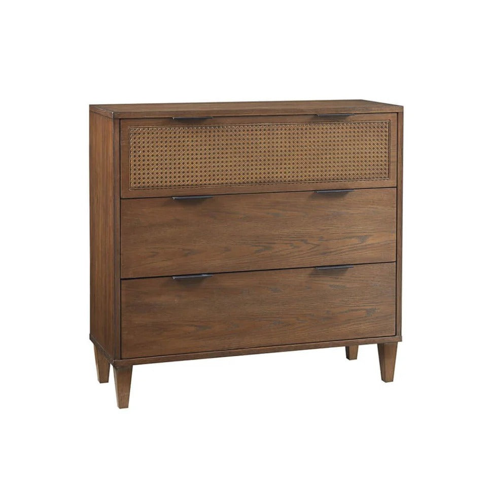 Hazelnut Solid Wood 3-Drawer Accent Chest
