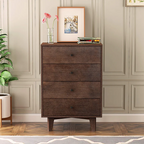 Auburn Retro 4-Drawer Storage Cabinet with X-Base Birch Legs