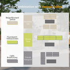 Grey 4-Piece Woven Rope Outdoor Lounge Set with Tempered Glass Coffee Table