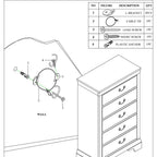 White 5-Drawer Tall Solid Wood Chest of Drawers for Bedroom