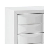 White Gloss 3-Drawer Chest of Drawers with Gold Metal Legs