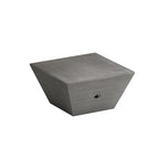 33.5" Gray Farmhouse Ladder-Frame Coffee Table with Drawer