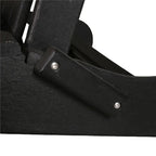 Antique Black Folding HDPE Adirondack Lounge Chair with Wide Armrests