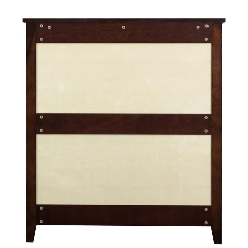 Auburn Solid Wood 6-Drawer Storage Chest with Vintage Round Handles