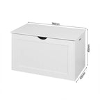 White Lift-Top Storage Bench with Dual Safety Hinges & Spacious Interior