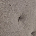 Modern Capstone Swivel Barrel Accent Chair with Tufting and Nail heads