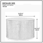 Table basse ronde en placage de bois noir, fabriquée à la main, avec piètement doré