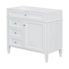 36" White Freestanding Bathroom Vanity with Sink, 3 Drawers & Cabinet