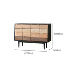 Buffet moderne en bois multicolore avec tiroirs et placards