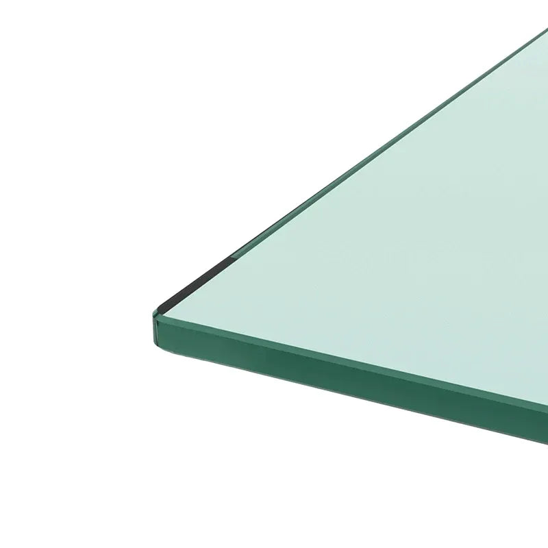 39" Walnut & Glass Rectangular Coffee Table with Lower Shelf