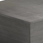 33.5" Gray Farmhouse Ladder-Frame Coffee Table with Drawer