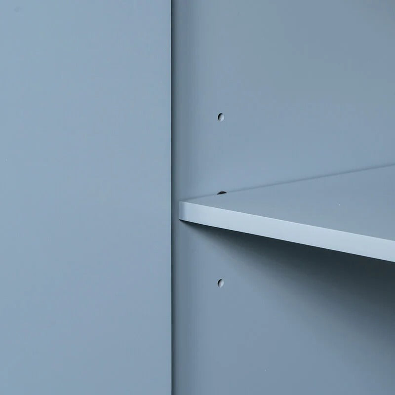 30" Blue Freestanding Bathroom Vanity with Integrated Resin Sink & Soft-Close Doors