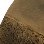 Hexagonal Gold Side Table with Handcrafted Textured Surface