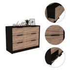Brown Solid Wood 2-Piece Extra Deep Drawer Chest Set