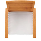 Moderne Terrassenstühle aus Akazienholz mit Lattenrückenlehne und Kissen – 2er-Set