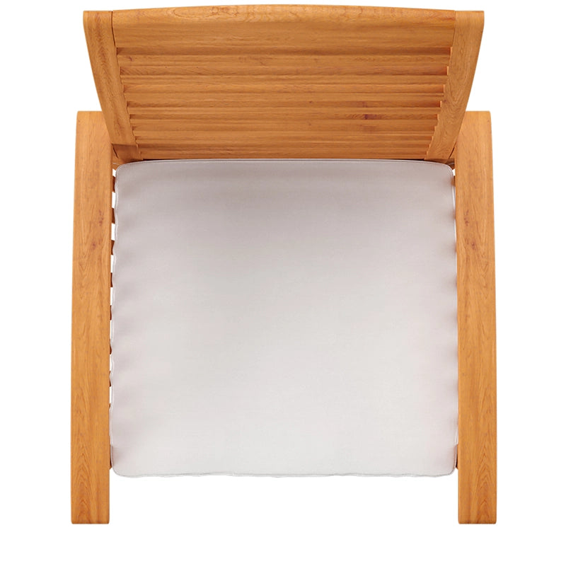 Moderne Terrassenstühle aus Akazienholz mit Lattenrückenlehne und Kissen – 2er-Set