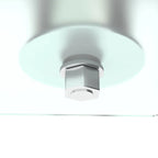 39" Walnut & Glass Rectangular Coffee Table with Lower Shelf