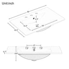 30" Freestanding Green Bathroom Vanity Cabinet with Ceramic Sink